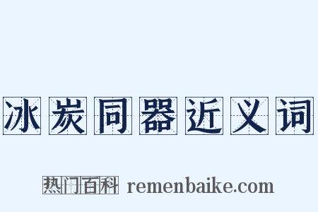 冰炭同器近义词是什么意思的图片